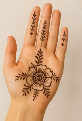 Artistic Arabic Mehndi Design shows creativity