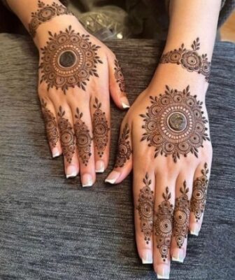 Back Full Hand Bridal Mehndi Design