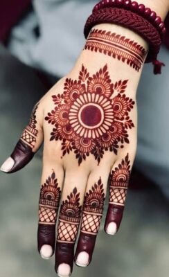 Back Hand Mehndi Design can be done quickly