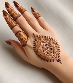 Back Hand Mehndi Design gives a classy touch
