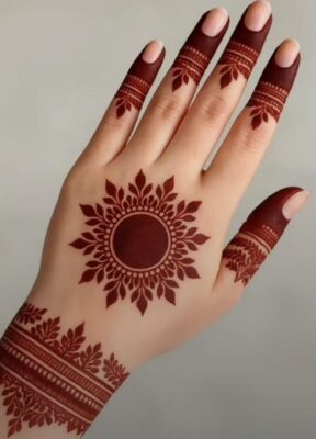 Back Hand Mehndi Design is easy for beginners