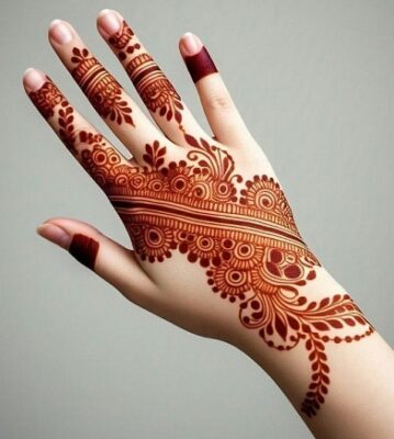 Back Hand Mehndi Design is easy to apply