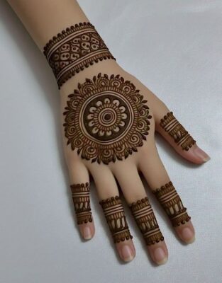 Back Hand Mehndi Design is perfect for Eid