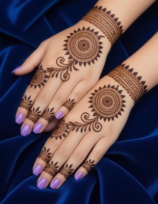 Back Hand Mehndi Design is perfect for family events
