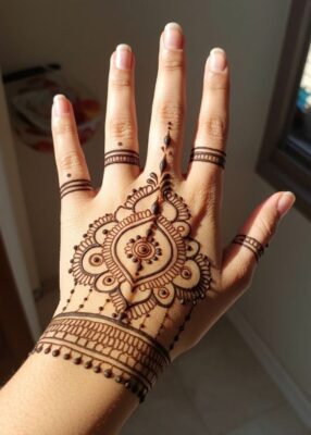Back Hand Mehndi Design suits every festival