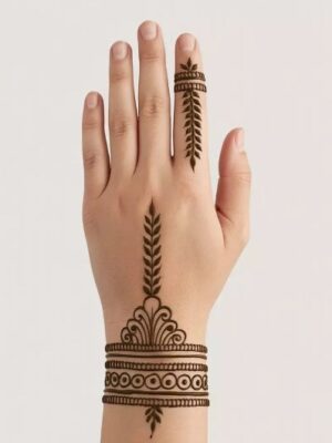 Back hand Henna New Mehndi Design looks classy