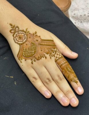 Back-hand Mehndi Design Simple is very popular
