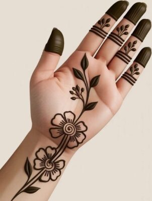 Beautiful Easy Mehndi Design brings charm to any occasion