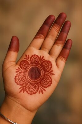 Beautiful Front Hand Simple Mehndi Design For Beginners