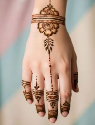 Bridal Arabic Mehndi Design looks royal and grand