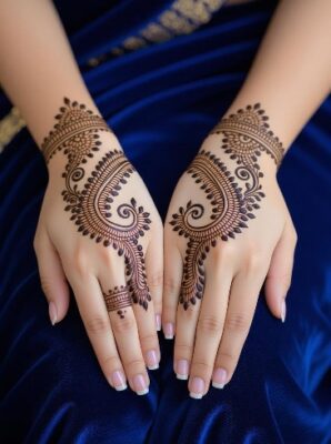 Bridal Back Hand Mehndi Design looks royal