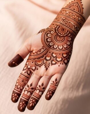 Bridal Mehndi Design is full of intricate patterns