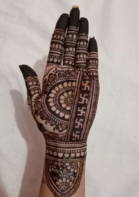 Brides often choose an Arabic Mehndi Design for pre-events