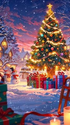 Classic Red & White Christmas Wallpaper Set