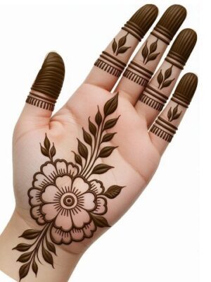 Cute Arabic Mehndi Design looks adorable