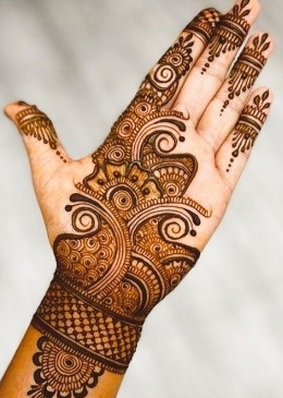 Dotted Mehndi Design adds a delicate touch