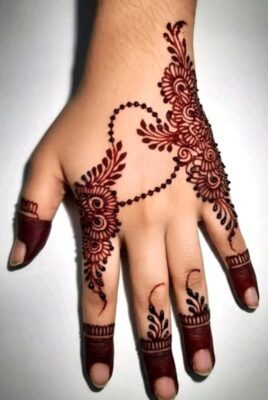 Easy Back Hand Mehndi Design