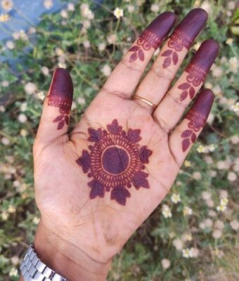 Easy Front Hand Mehndi Design is perfect for beginners