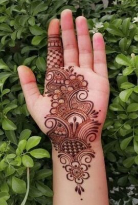 Easy Front Hand Simple Mehndi Design