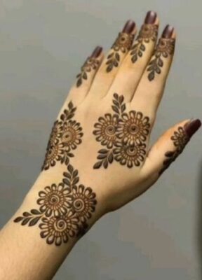 Easy Stylish Full Hand Mehndi Design saves time