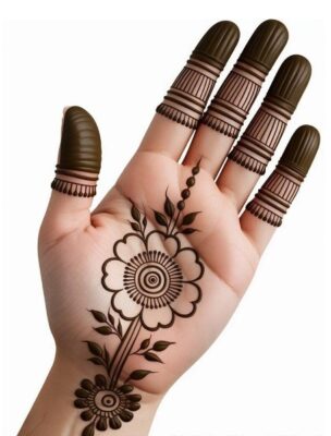 Elegant Arabic Mehndi Design adds charm