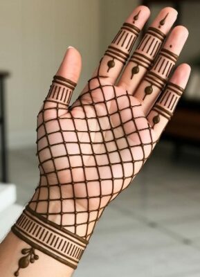 Elegant Front Hand Simple Mehndi Design fits all events