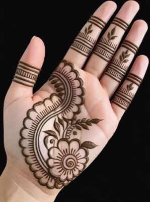 Elegant look comes with Henna New Mehndi Design