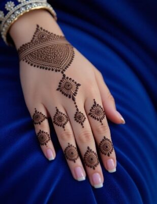 Every bride adores her Back Hand Mehndi Design