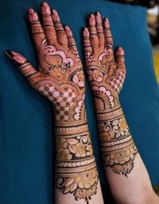 Every bride dreams of a perfect Full Hand Mehndi Design