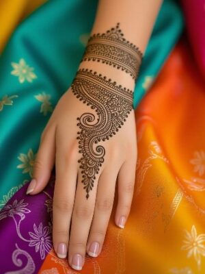 Every occasion fits a Back Hand Mehndi Design