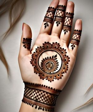 Every occasion shines with Front Hand Simple Mehndi Design