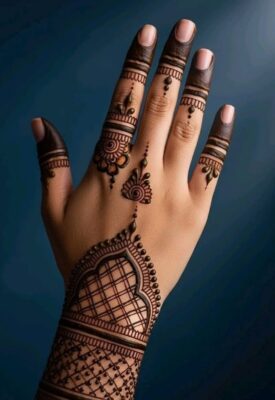 Festival Back Hand Mehndi Design makes celebrations special