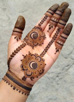 Festival-ready Stylish Full Hand Mehndi Design looks bright