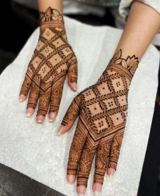 Festivals feel complete with a beautiful Full Hand Mehndi Design