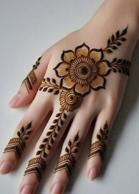 Festivals feel special with Simple Mehndi Design New