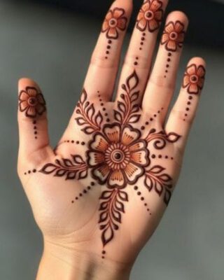 Festive Arabic Mehndi Design spreads joy