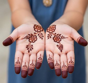 Floral Easy Mehndi Design looks elegant