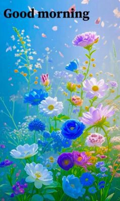 Floral Good Morning Gif feels peaceful