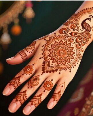 Floral vines are common in Arabic Mehndi Design