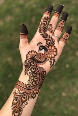 Front Hand Mehndi Design looks elegant and trendy