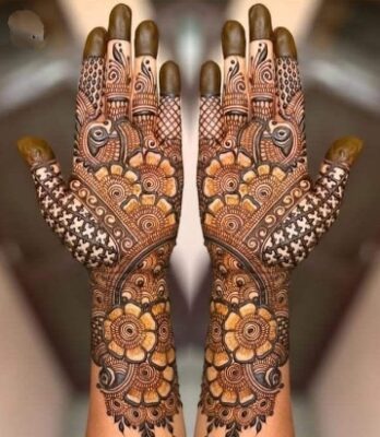 Full Hand Mehndi Design looks soft and lovely