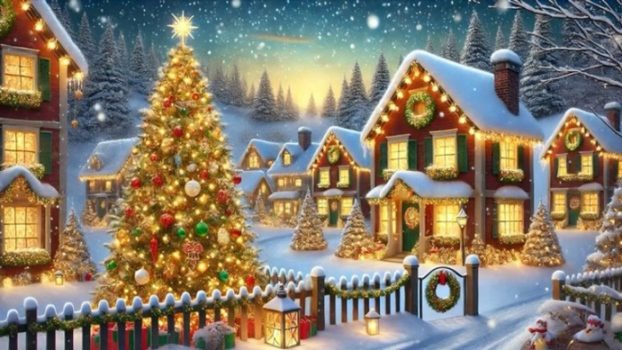 Glitter Christmas Wallpaper shines beautifully