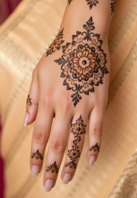 Gorgeous Arabic Mehndi Design suits every hand shape