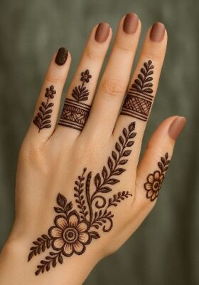 Gorgeous fingers shine with Henna New Mehndi Design