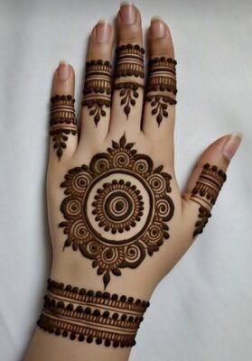 Gorgeous lines form Simple Mehndi Design