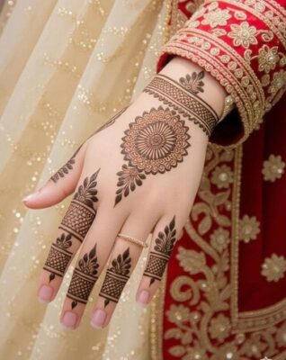 Heavy Back Hand Mehndi Design is perfect for weddings