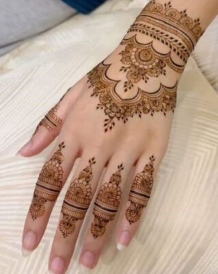 Henna Back Hand Mehndi Design