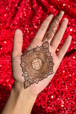 Instagram Royal Front Hand Mehndi Design Simple