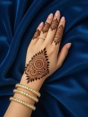 Kids also love cute Back Hand Mehndi Design