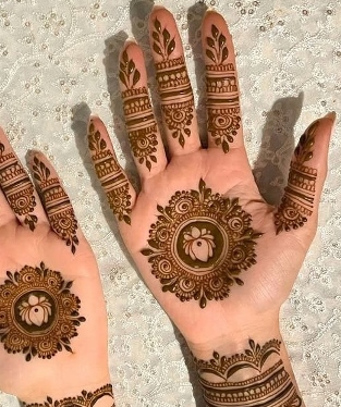Kids enjoy a cute Mehndi Design on special days